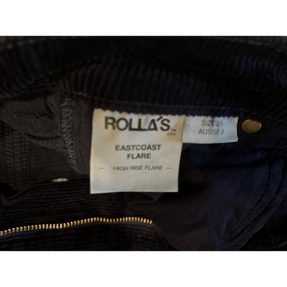 Rolla's women Eastcoast Flare Corduroy Pants Jeans size 26 US (8 AUS) Navy 26x32 - Picture 10 of 11